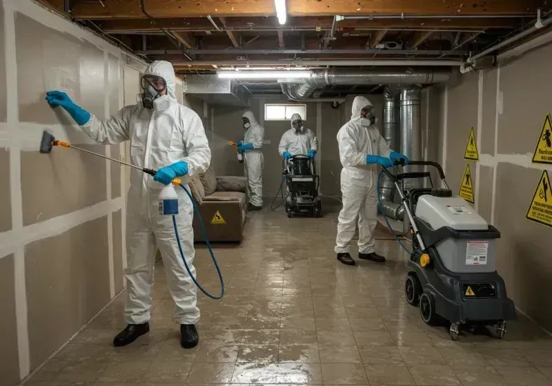 Basement Moisture Removal and Structural Drying process in Harding County, SD